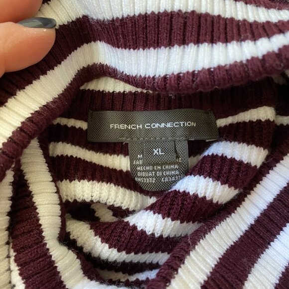 french Connection BNWT Cowl Stripe Ribbed Sweater - Picture 12 of 12